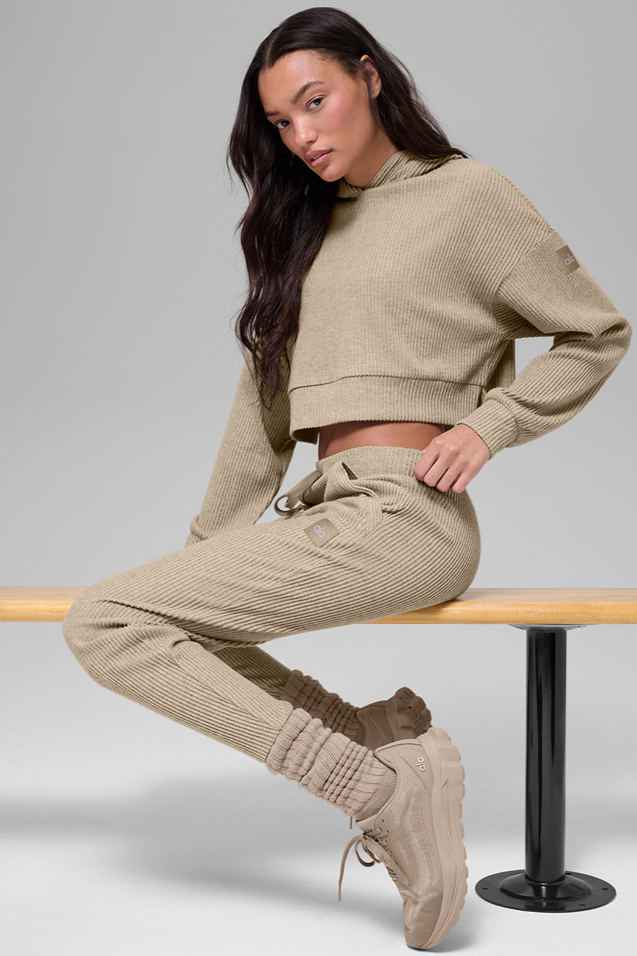 alo Muse Hoodie - Gravel Heather
