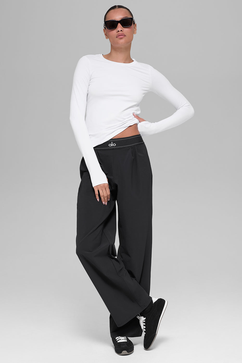 alo Alosoft Finesse Long Sleeve - White