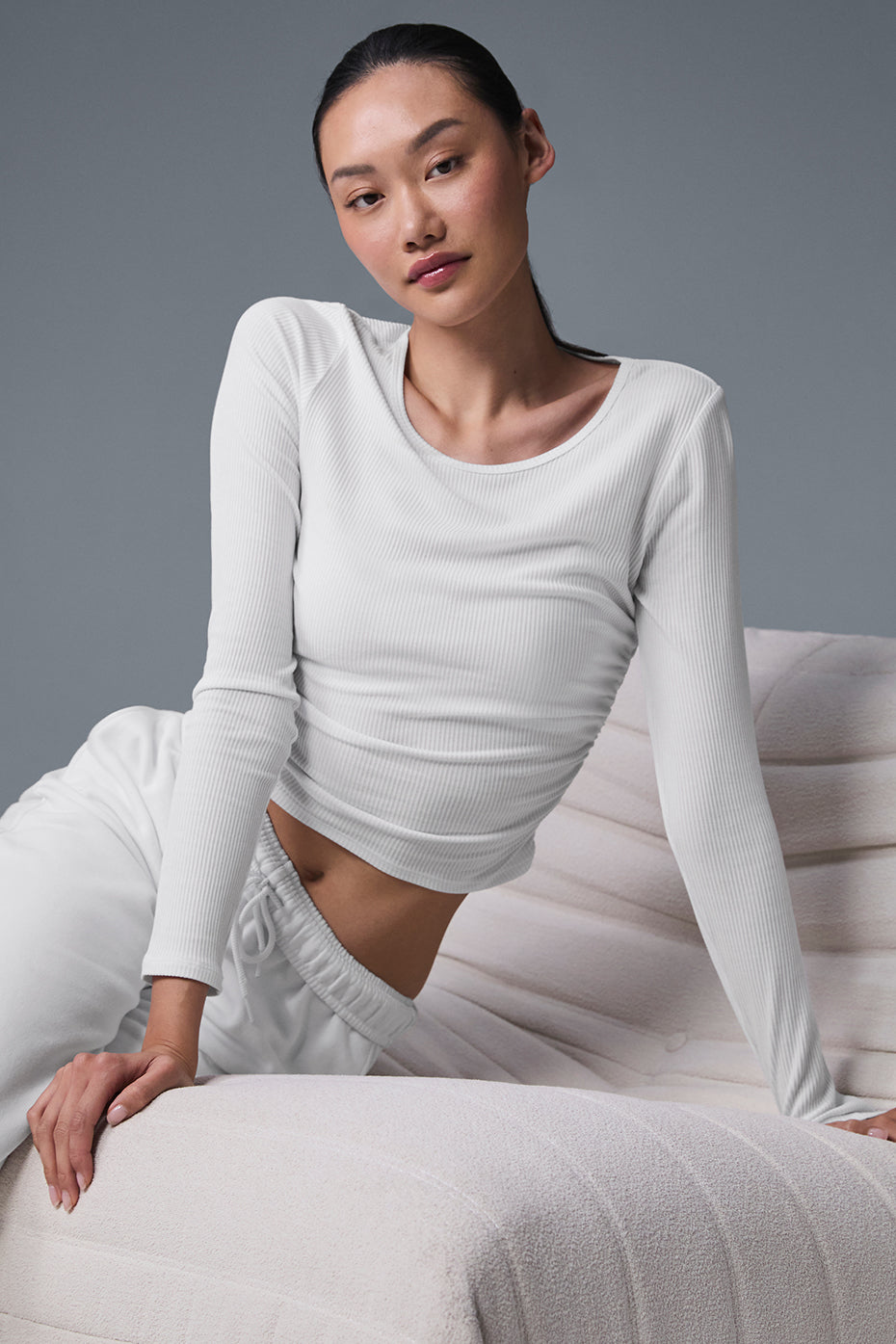 alo Gather Long Sleeve - White