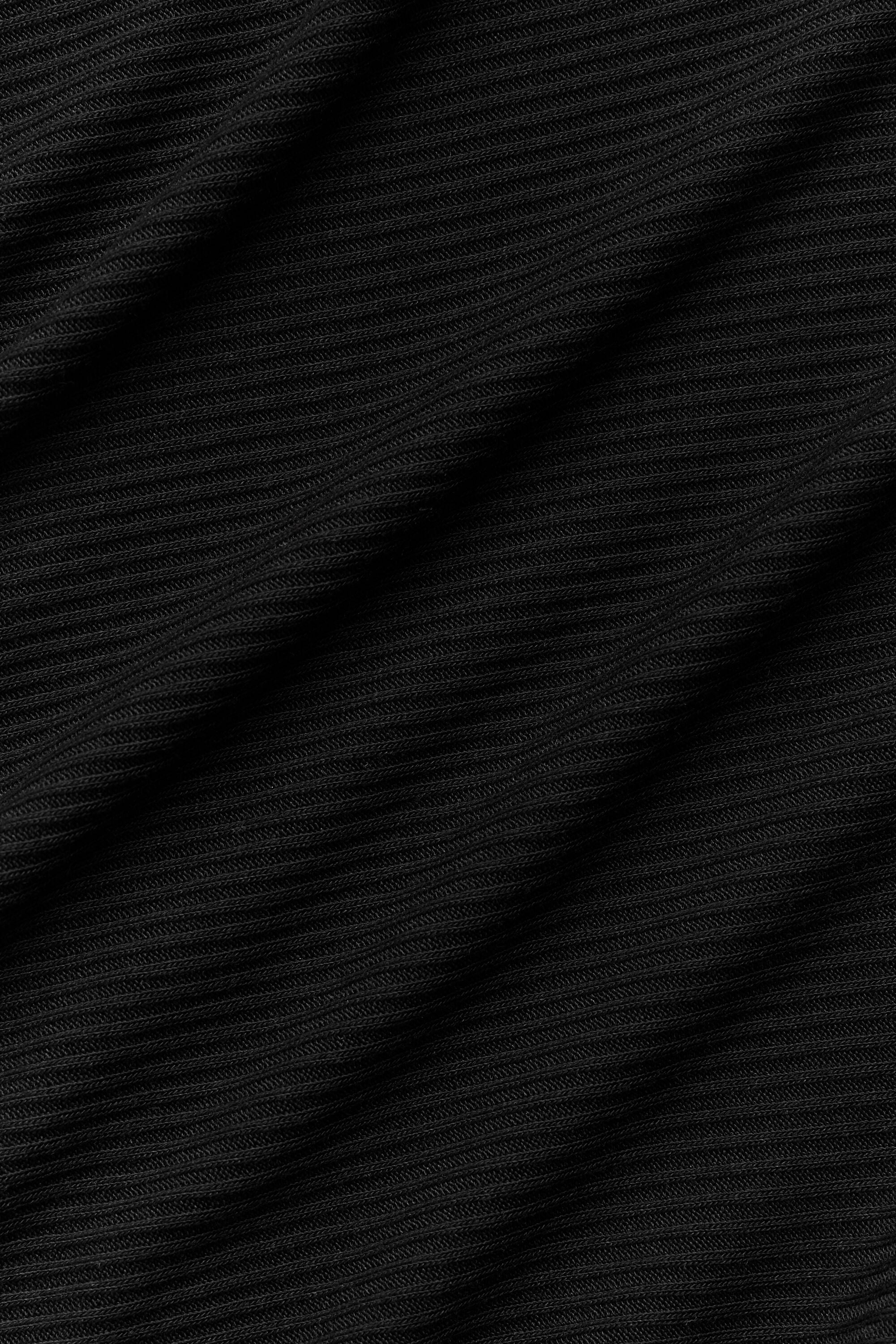 alo Ribbed Cropped Whisper Cardigan - Black