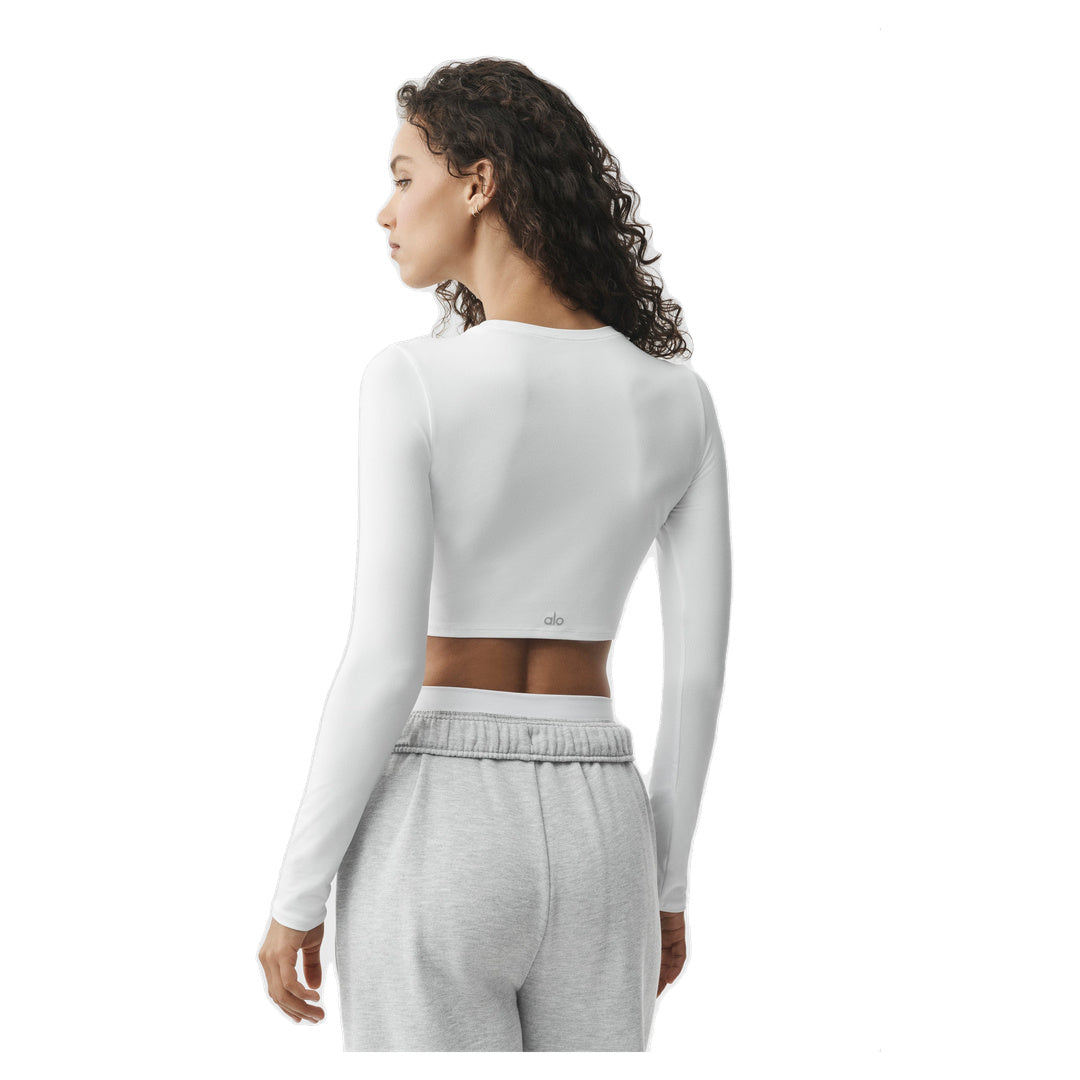 ALO Alosoft Crop Finesse Long Sleeve - White
