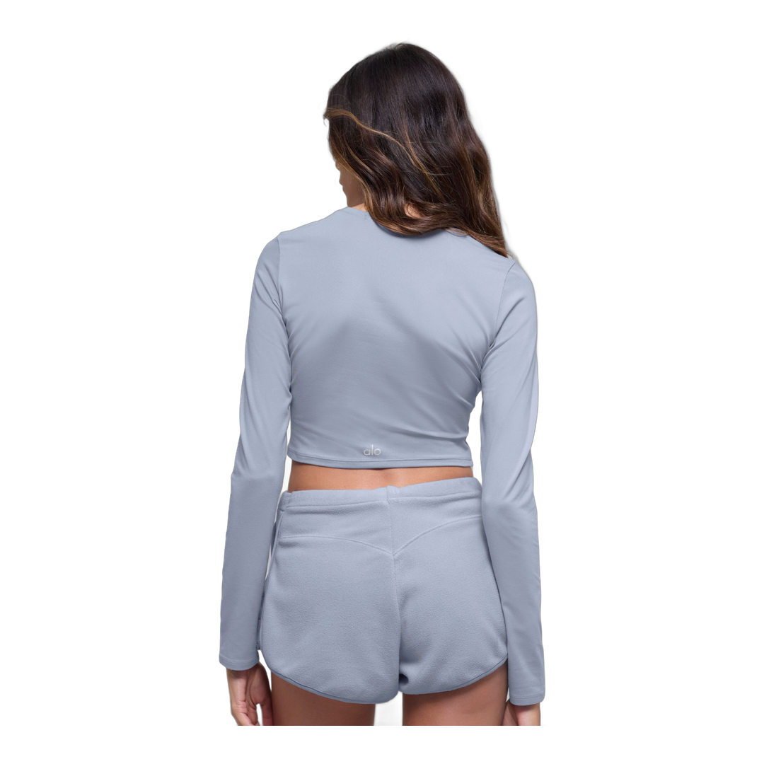 alo Alosoft Crop Finesse Long Sleeve - Winter Frost