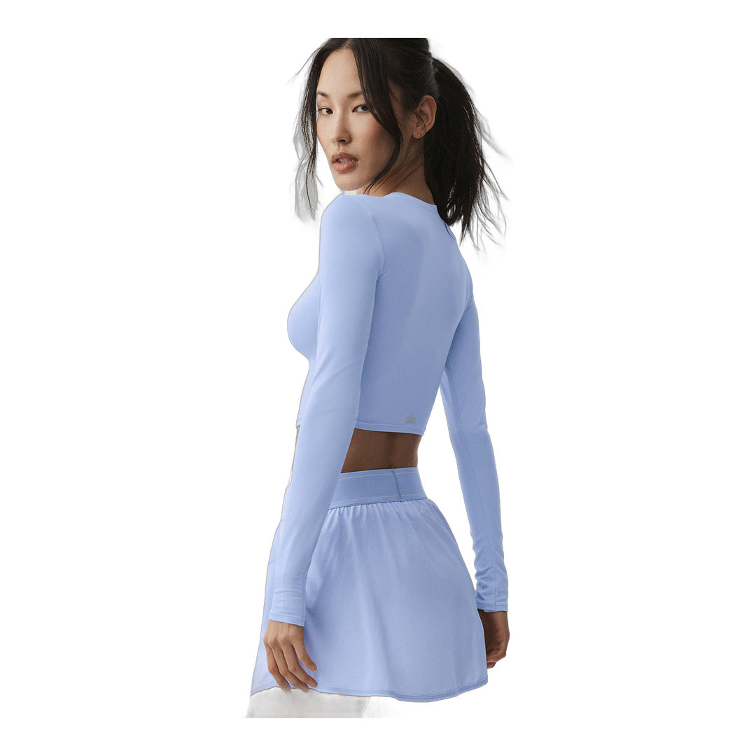 alo Alosoft Crop Finesse Long Sleeve - Light Provence Blue