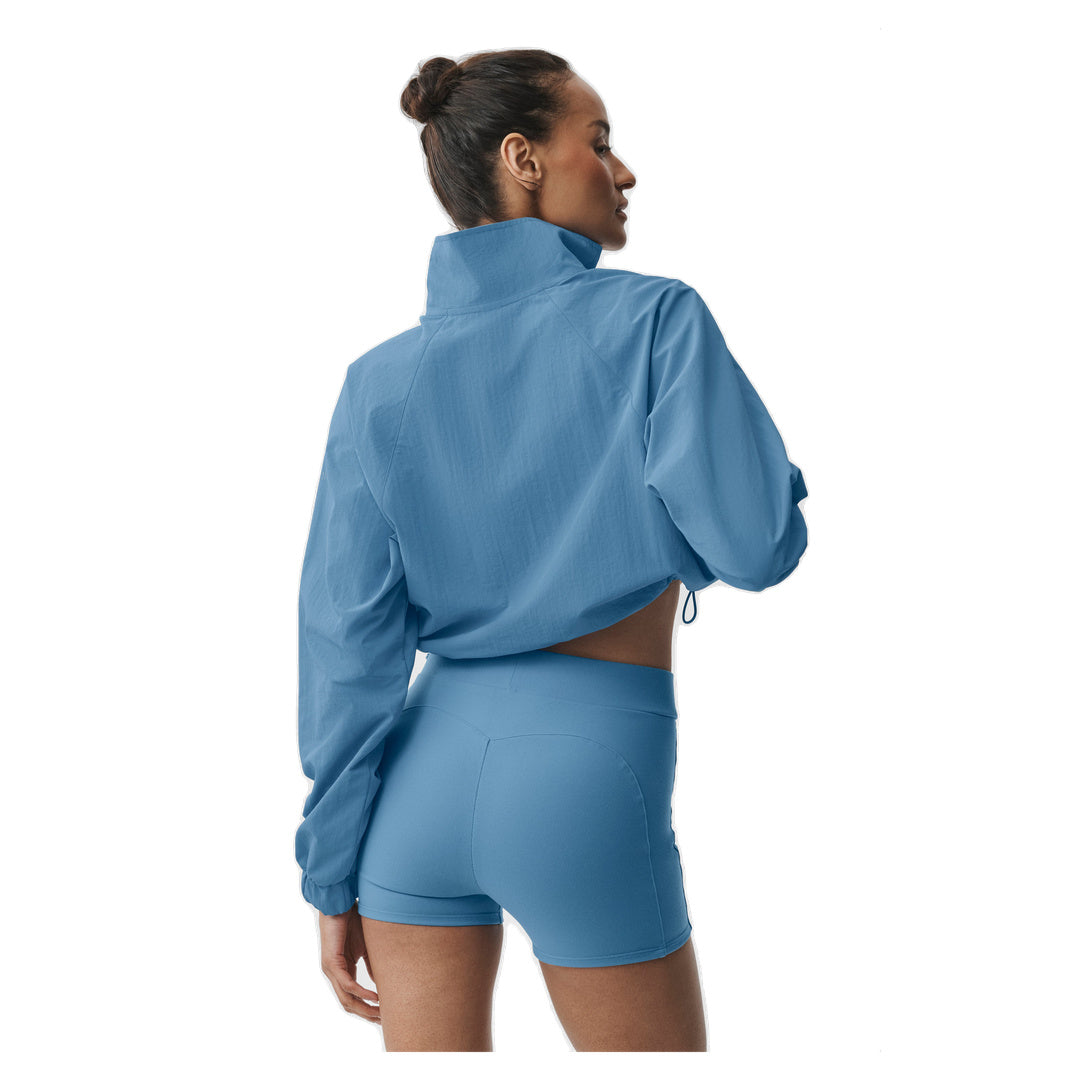 ALO Cropped 1/4 Zip Alumni Pullover - California Blue