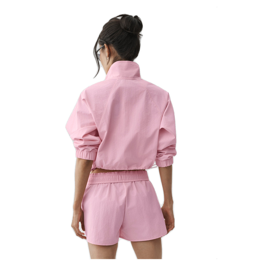 ALO Cropped 1/4 Zip Alumni Pullover - Pink Marshmallow