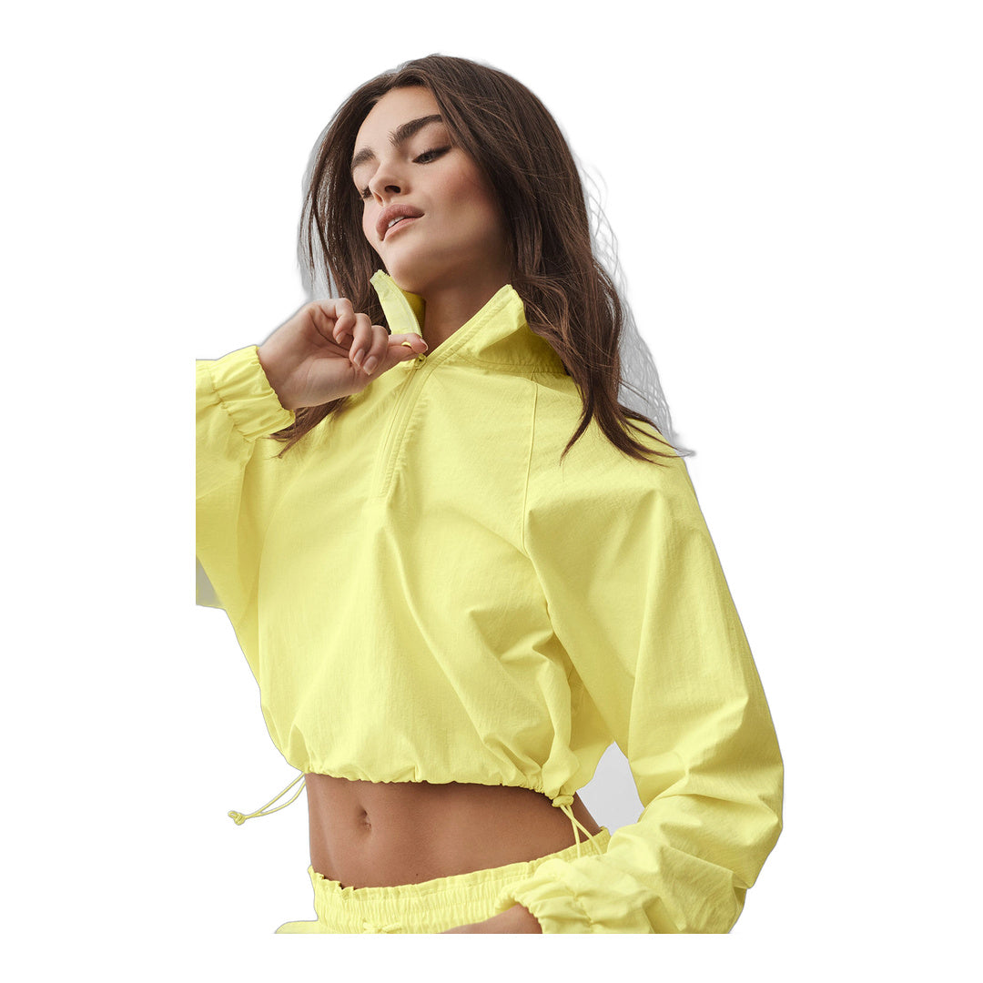 alo Cropped 1/4 Zip Alumni Pullover - Sunshine