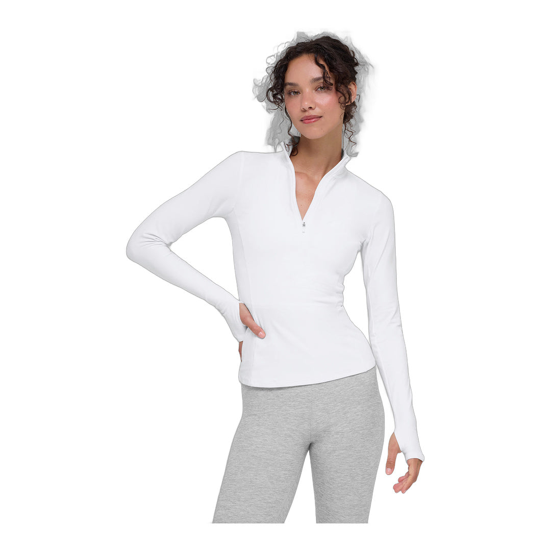 alo Alosoft 1/2 Zip Rapid Pullover - White