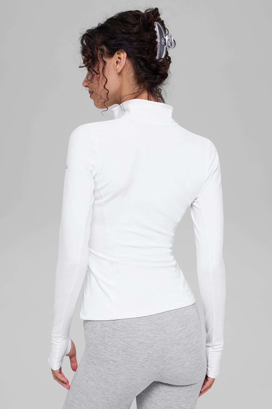 alo Alosoft 1/2 Zip Rapid Pullover - White