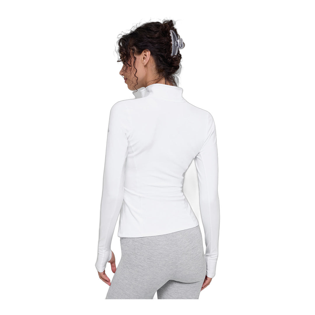 alo Alosoft 1/2 Zip Rapid Pullover - White