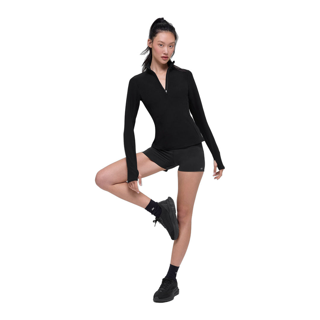 alo Alosoft 1/2 Zip Rapid Pullover - Black