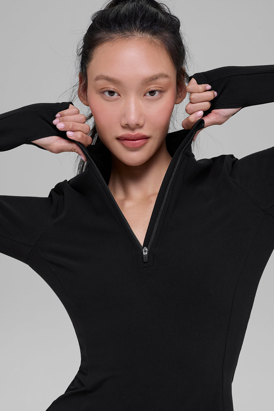 alo Alosoft 1/2 Zip Rapid Pullover - Black