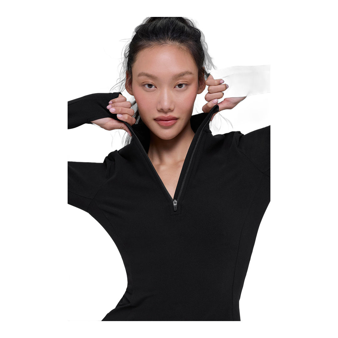 alo Alosoft 1/2 Zip Rapid Pullover - Black