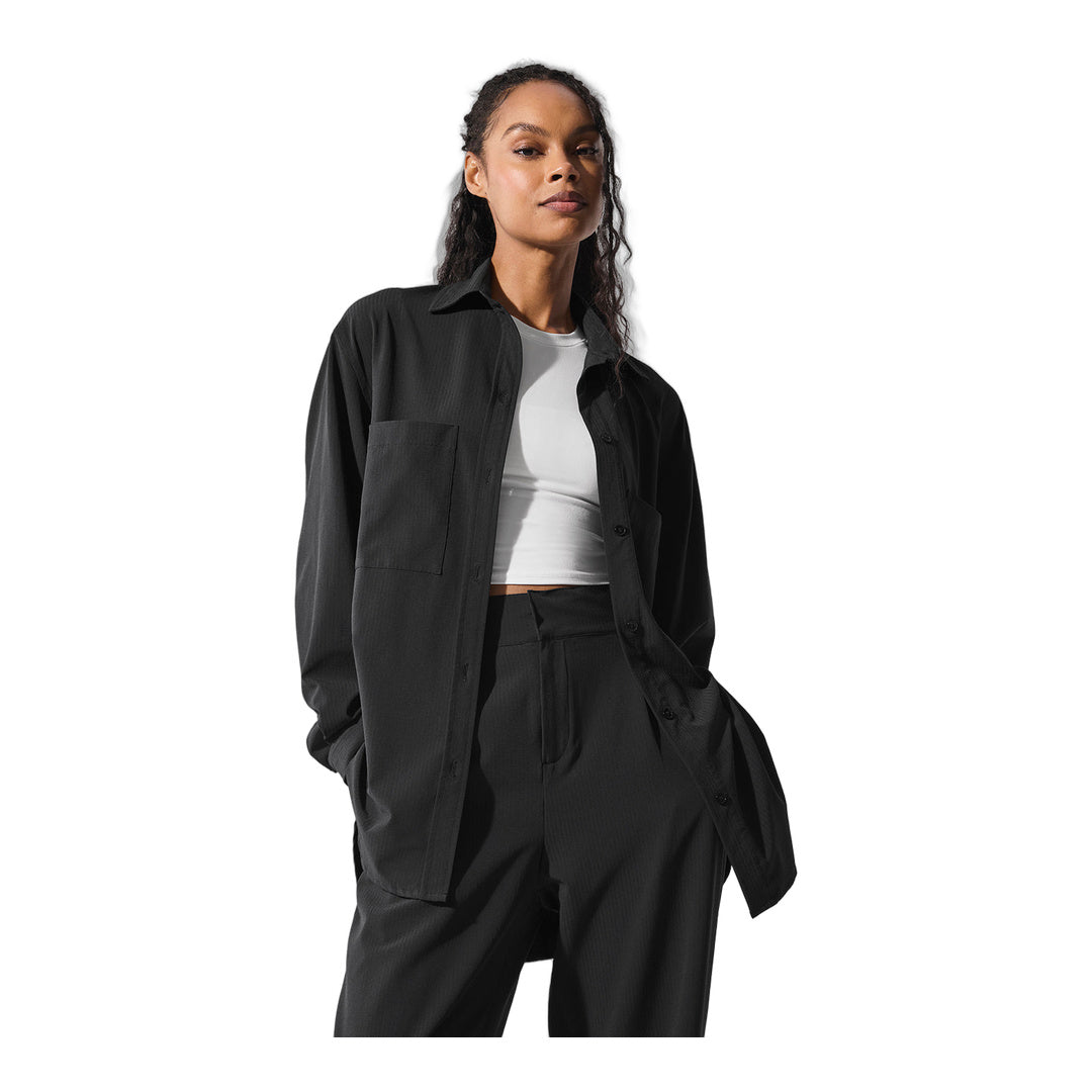 alo Dreamscape Button Down Long Sleeve - Black