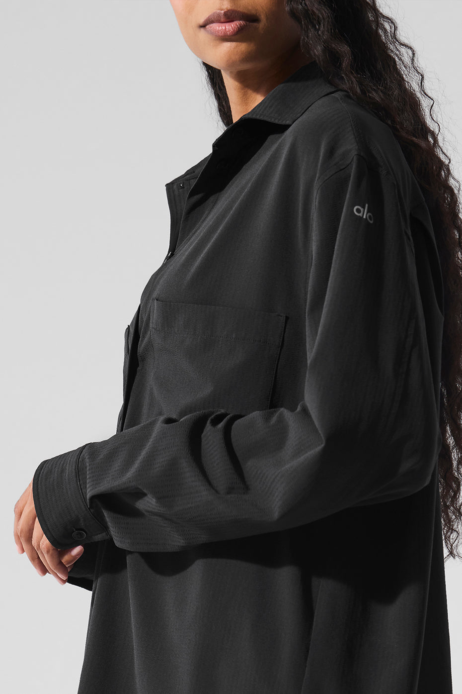 alo Dreamscape Button Down Long Sleeve - Black