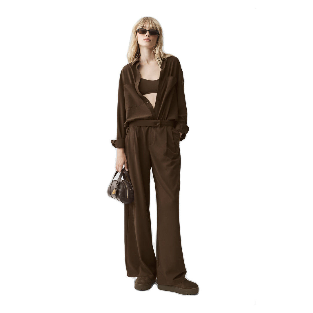 ALO Dreamscape Button Down Long Sleeve - Espresso