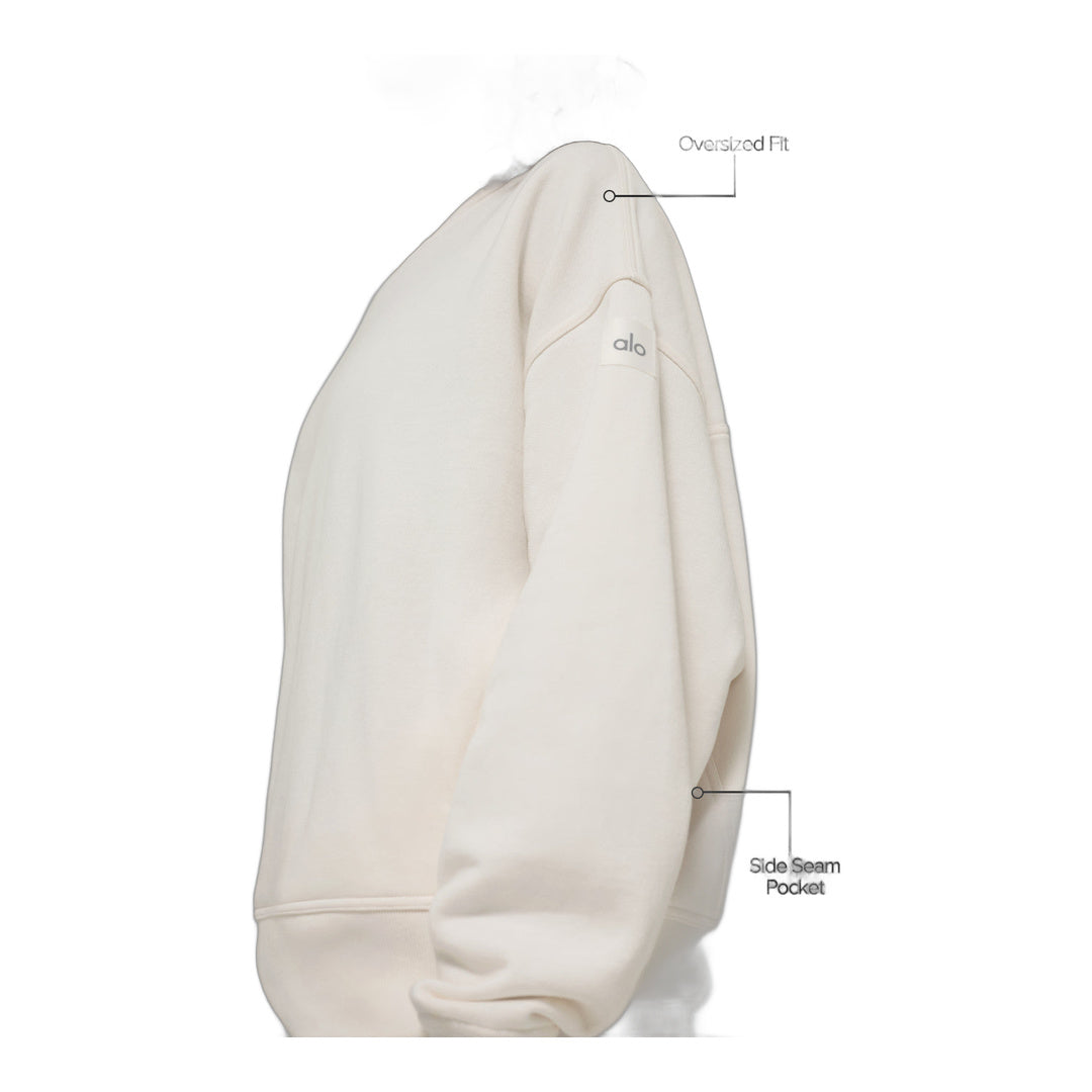 alo Hazy Mock Neck Pullover - Ivory