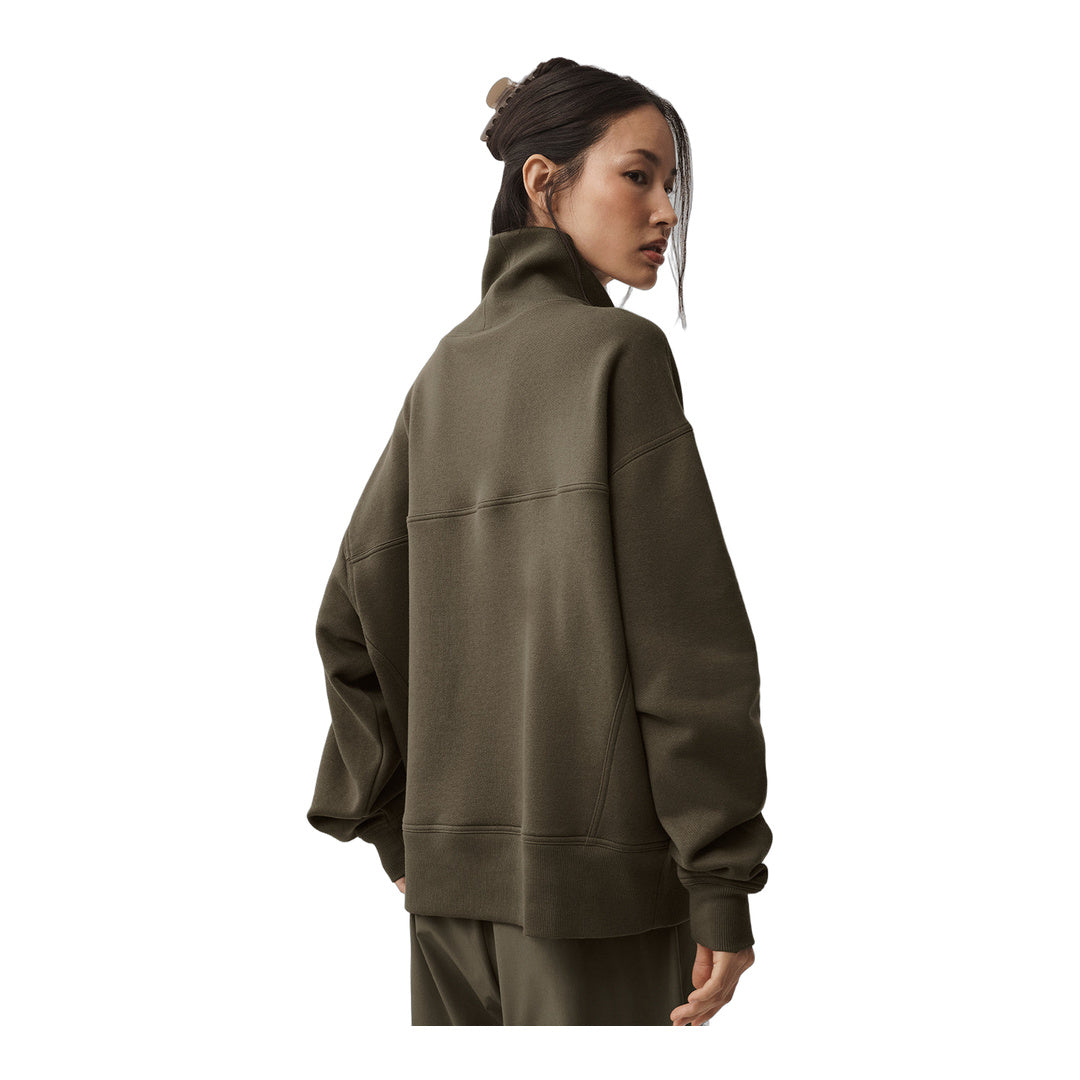 alo Hazy Mock Neck Pullover - Olive Tree