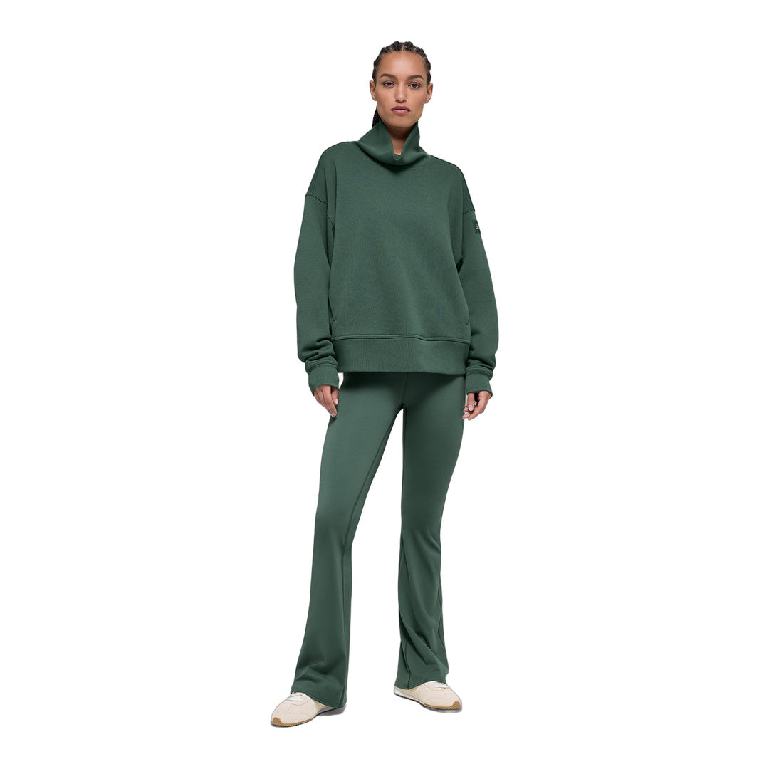 alo Hazy Mock Neck Pullover - Clover Green