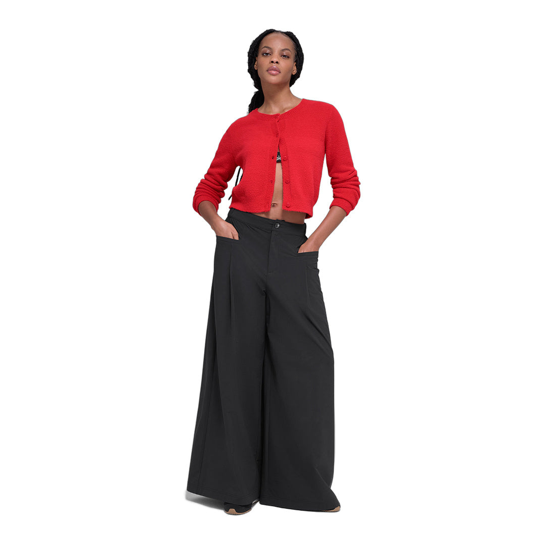 alo Snuggle Up Sweater Cropped Cardigan - Bright Red