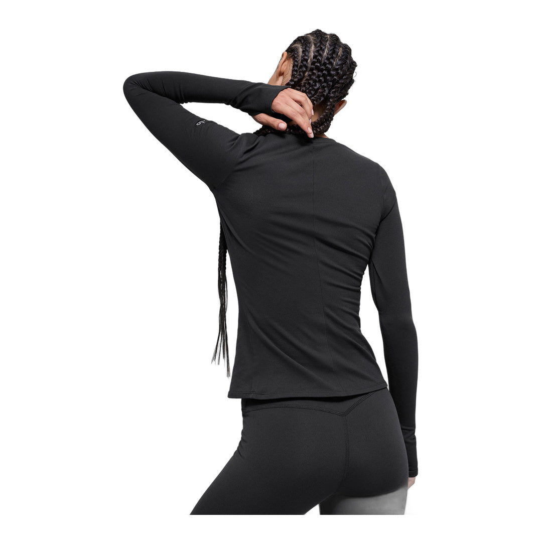alo Airbrush Winter Warm Nocturne Long Sleeve - Black