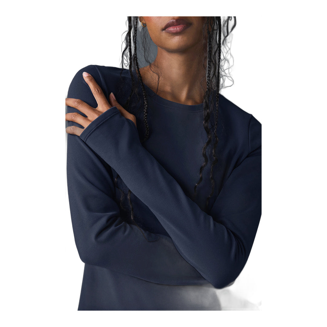 alo Airbrush Winter Warm Nocturne Long Sleeve - Navy