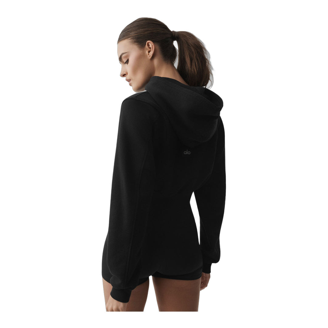 alo Sweet Escape Zip Up Hoodie - Black