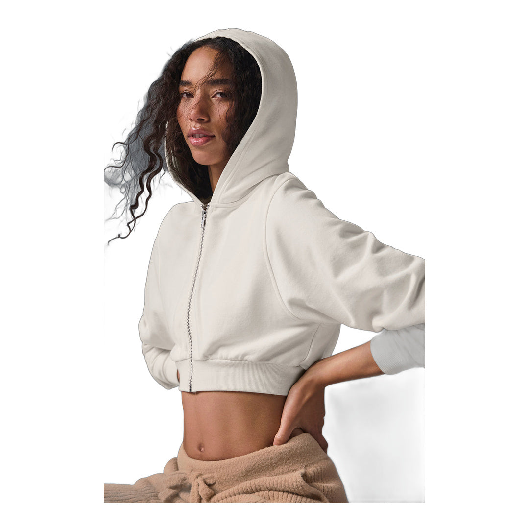 alo Sweet Escape Zip Up Hoodie - Ivory
