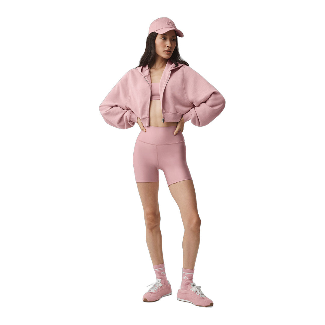 alo Sweet Escape Zip Up Hoodie - Vintage Pink