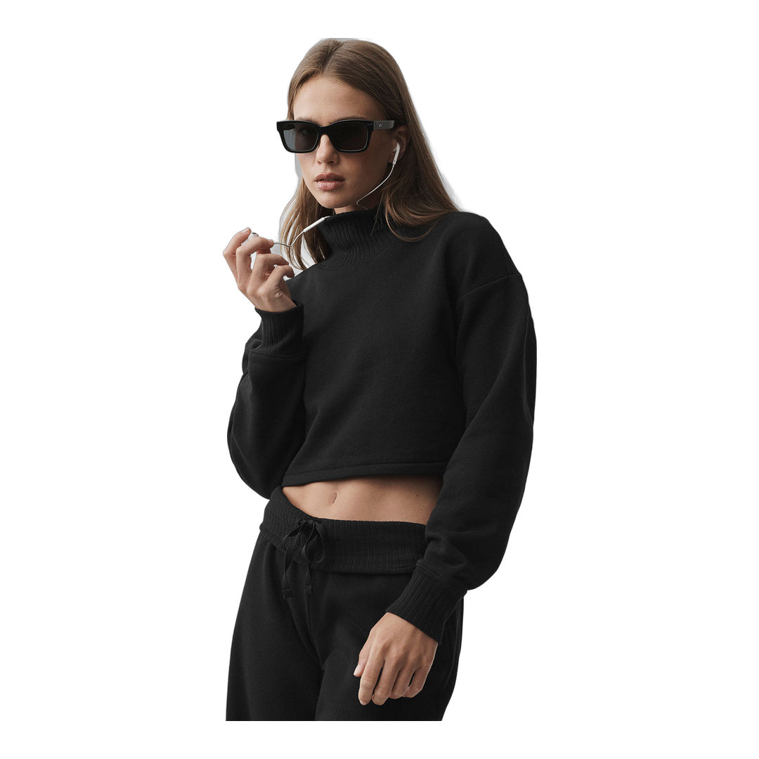 alo Cropped Serenity Coverup - Black
