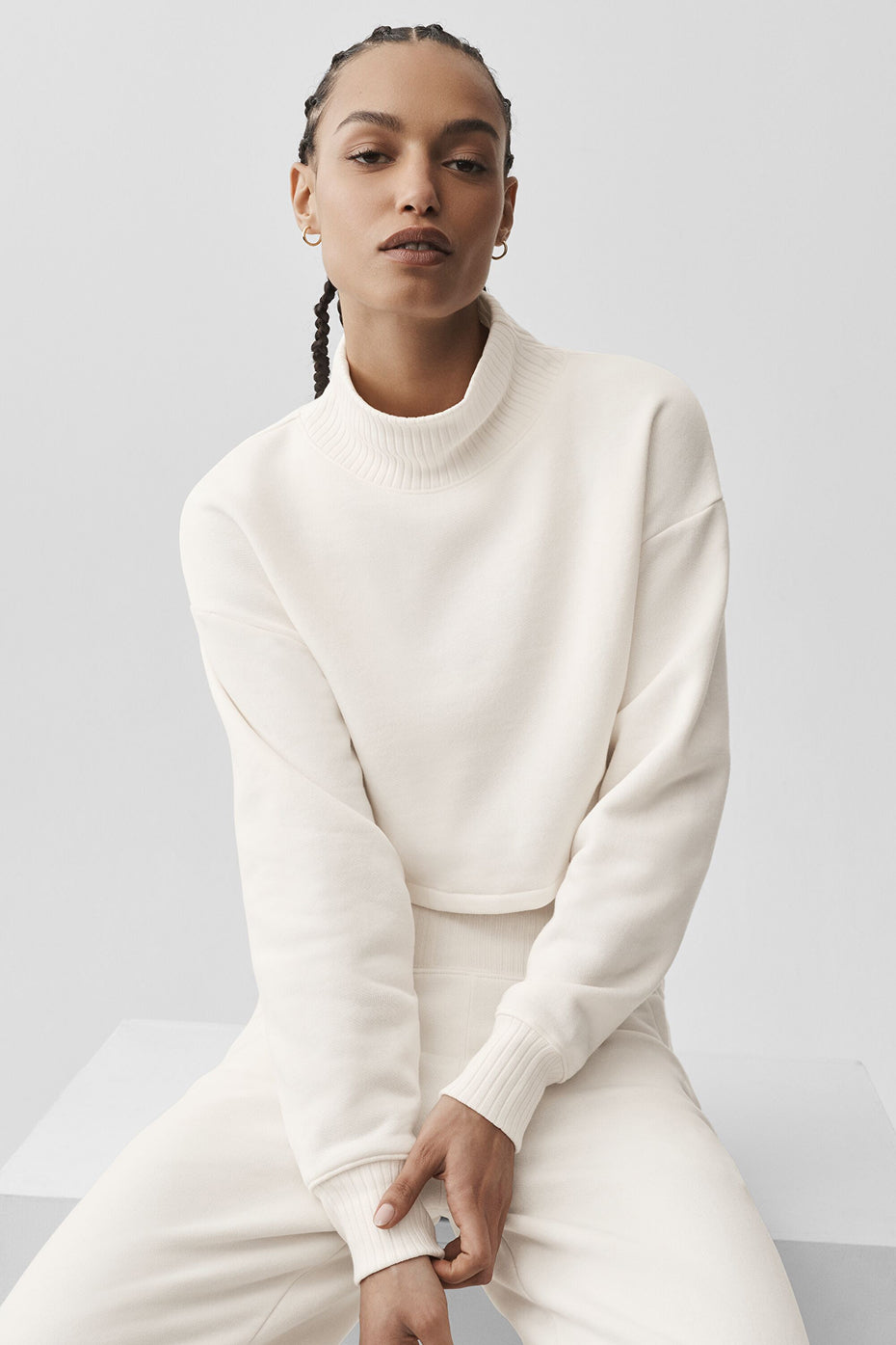 alo Cropped Serenity Coverup - Ivory