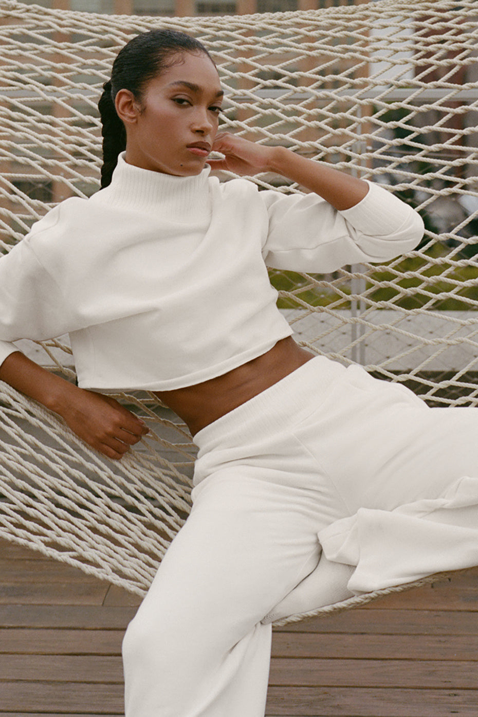 alo Cropped Serenity Coverup - Ivory