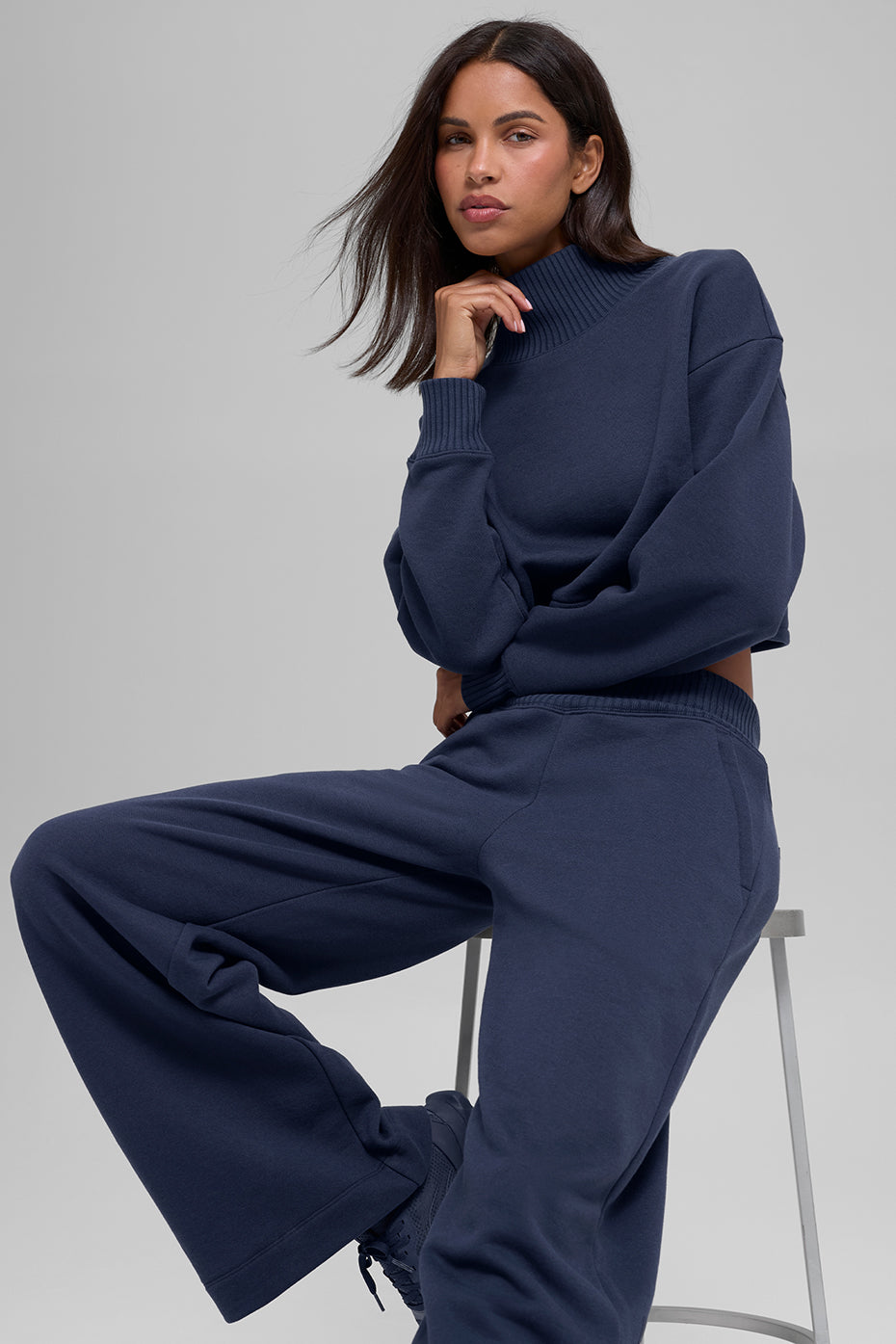 alo Cropped Serenity Coverup - Navy