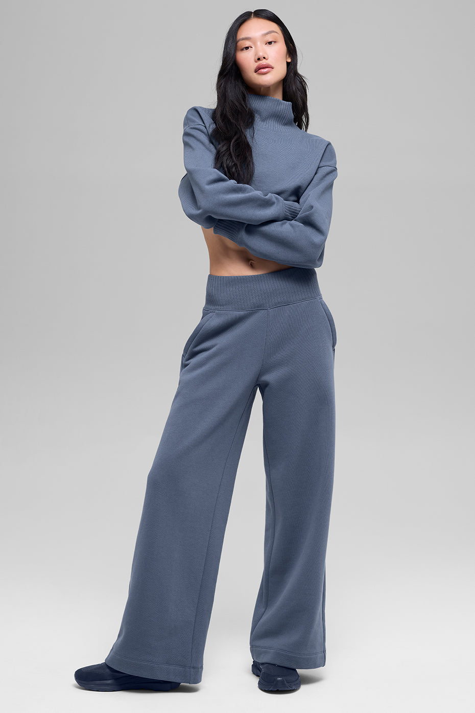alo Cropped Serenity Coverup - Bluestone