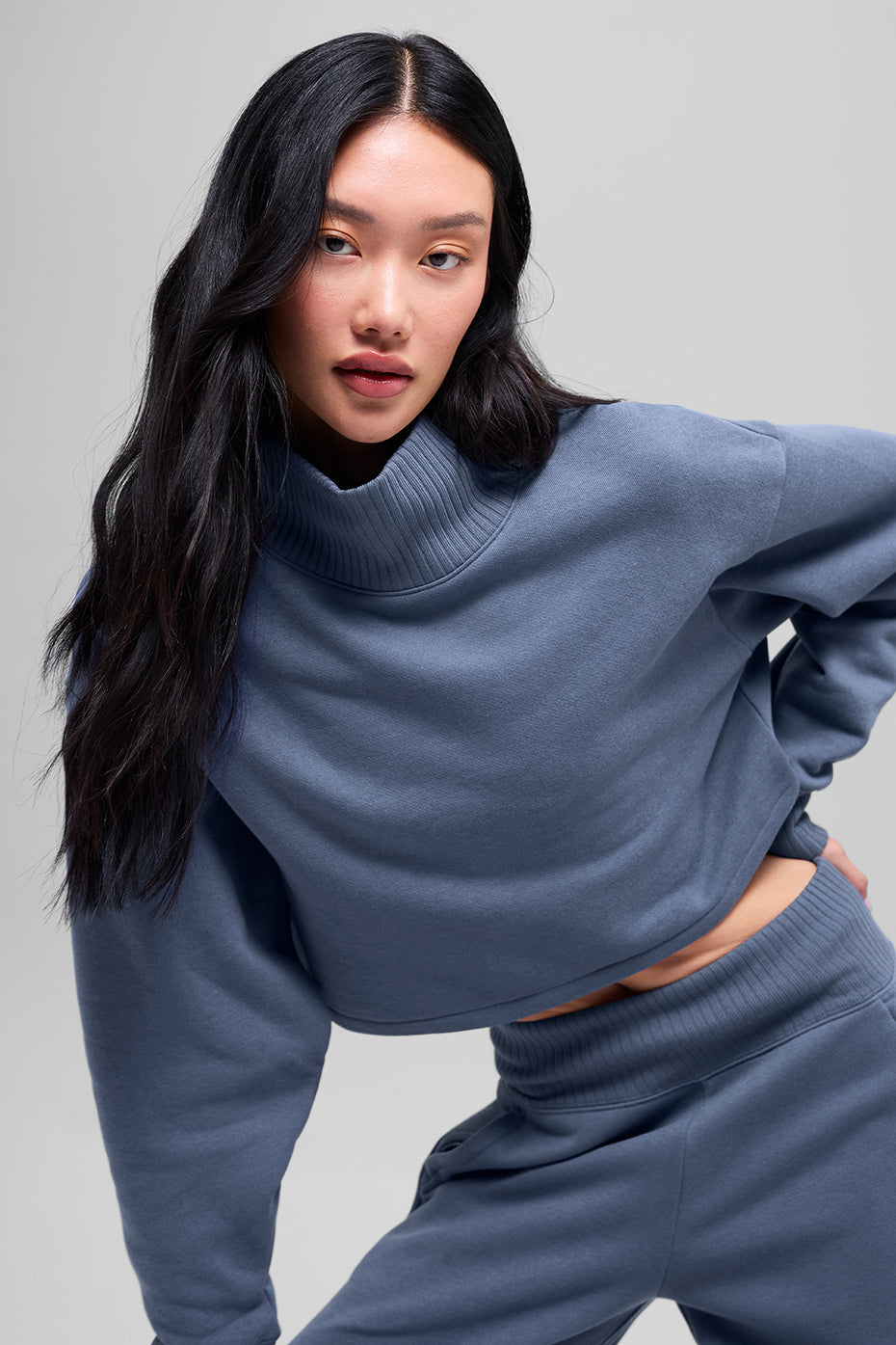 alo Cropped Serenity Coverup - Bluestone