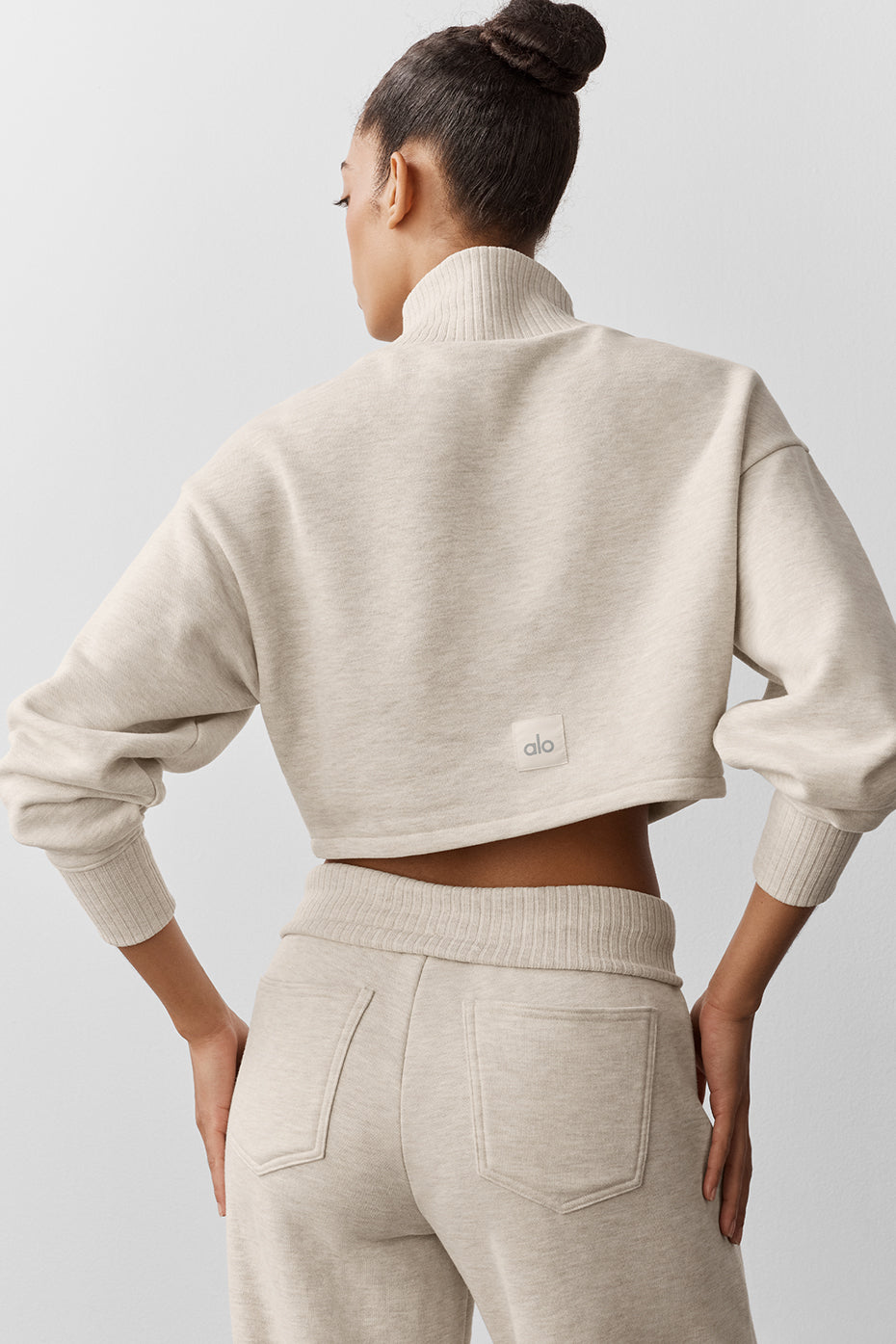alo Cropped Serenity Coverup - Oatmeal Heather