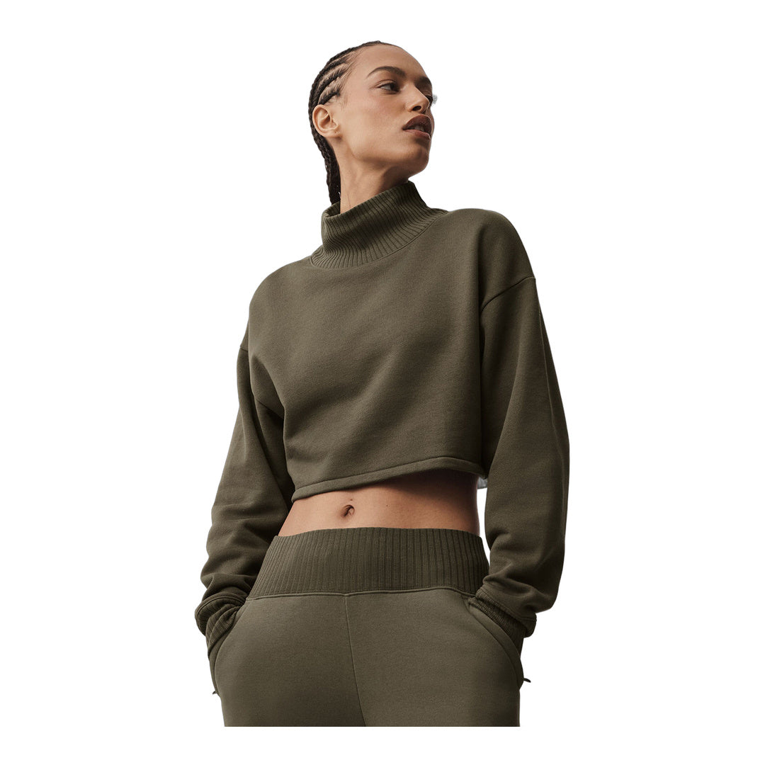 alo Cropped Serenity Coverup - Olive Tree