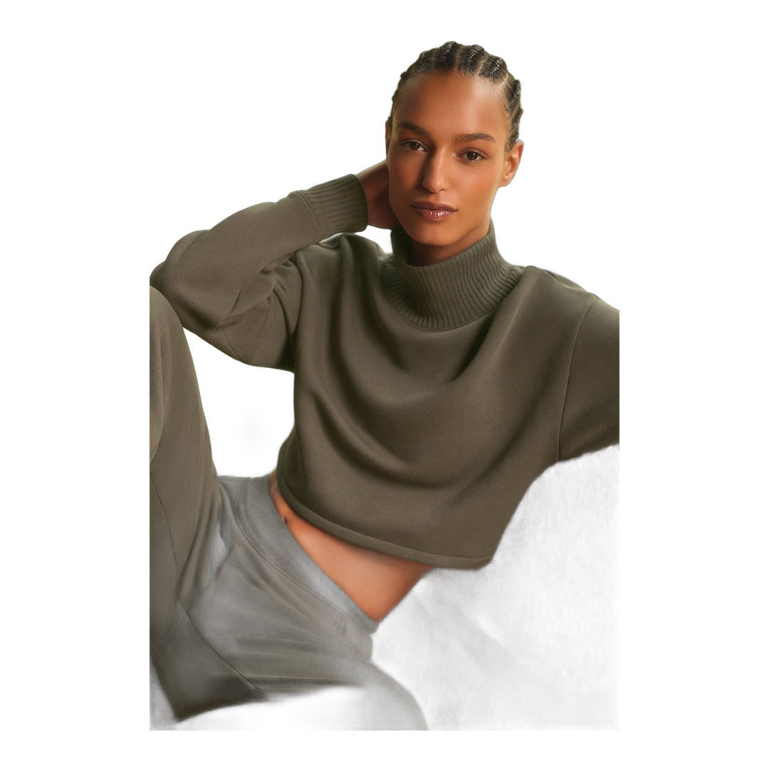 alo Cropped Serenity Coverup - Olive Tree