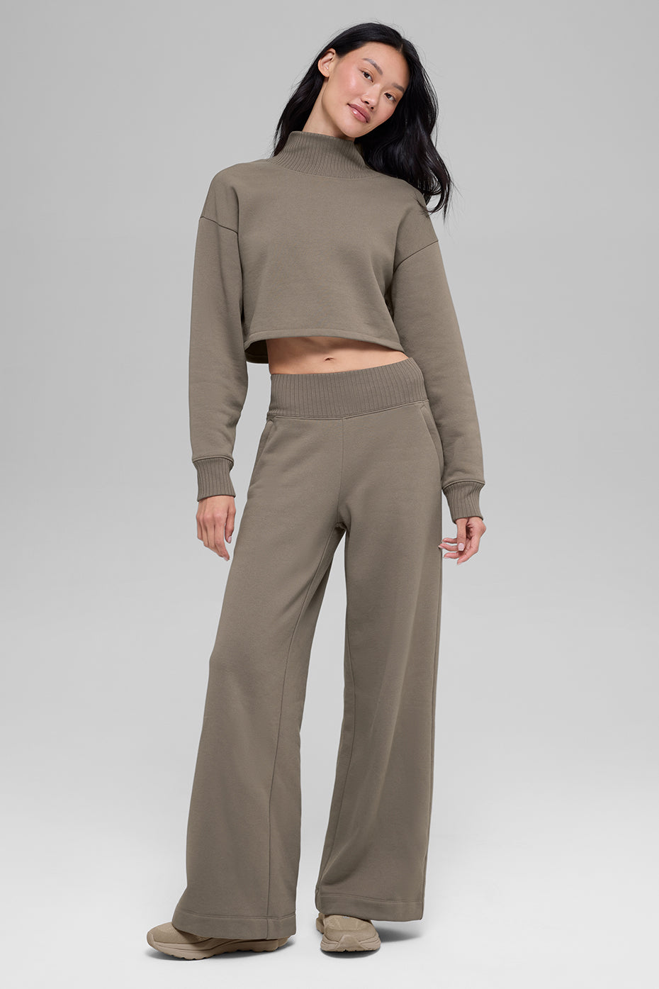 alo Cropped Serenity Coverup - Light Cocoa