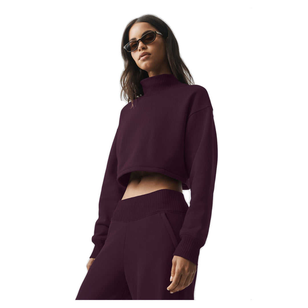 ALO Cropped Serenity Coverup - Rich Bordeaux