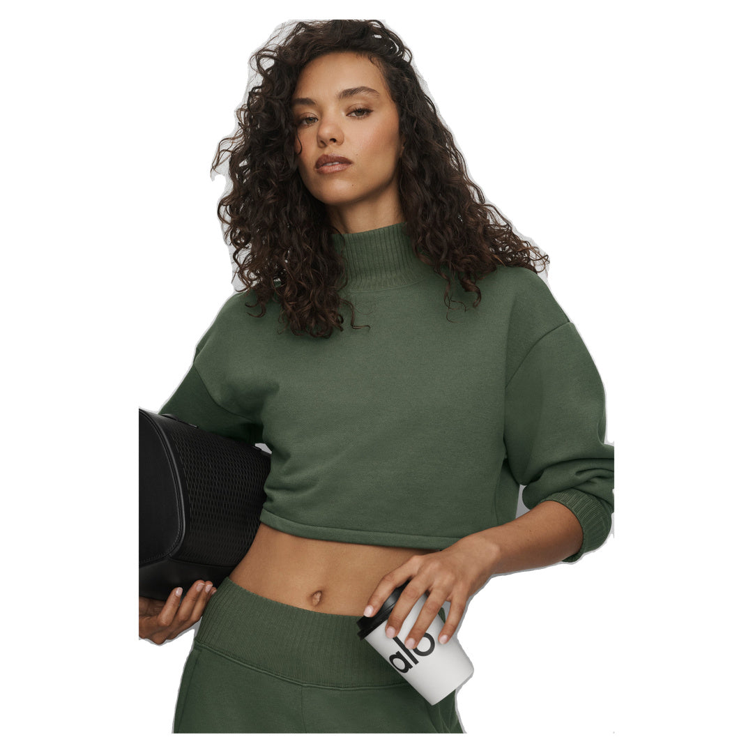 ALO Cropped Serenity Coverup - Bamboo Green