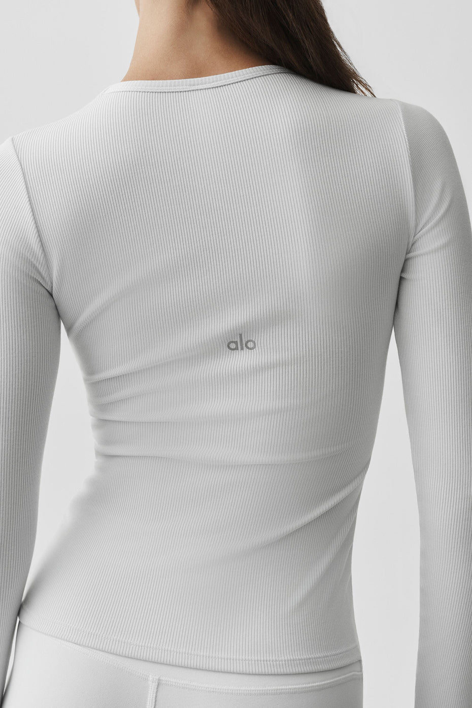 alo Ribbed Modal Long Sleeve - White