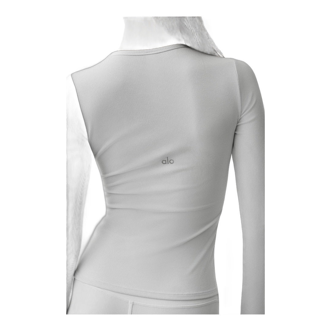 alo Ribbed Modal Long Sleeve - White