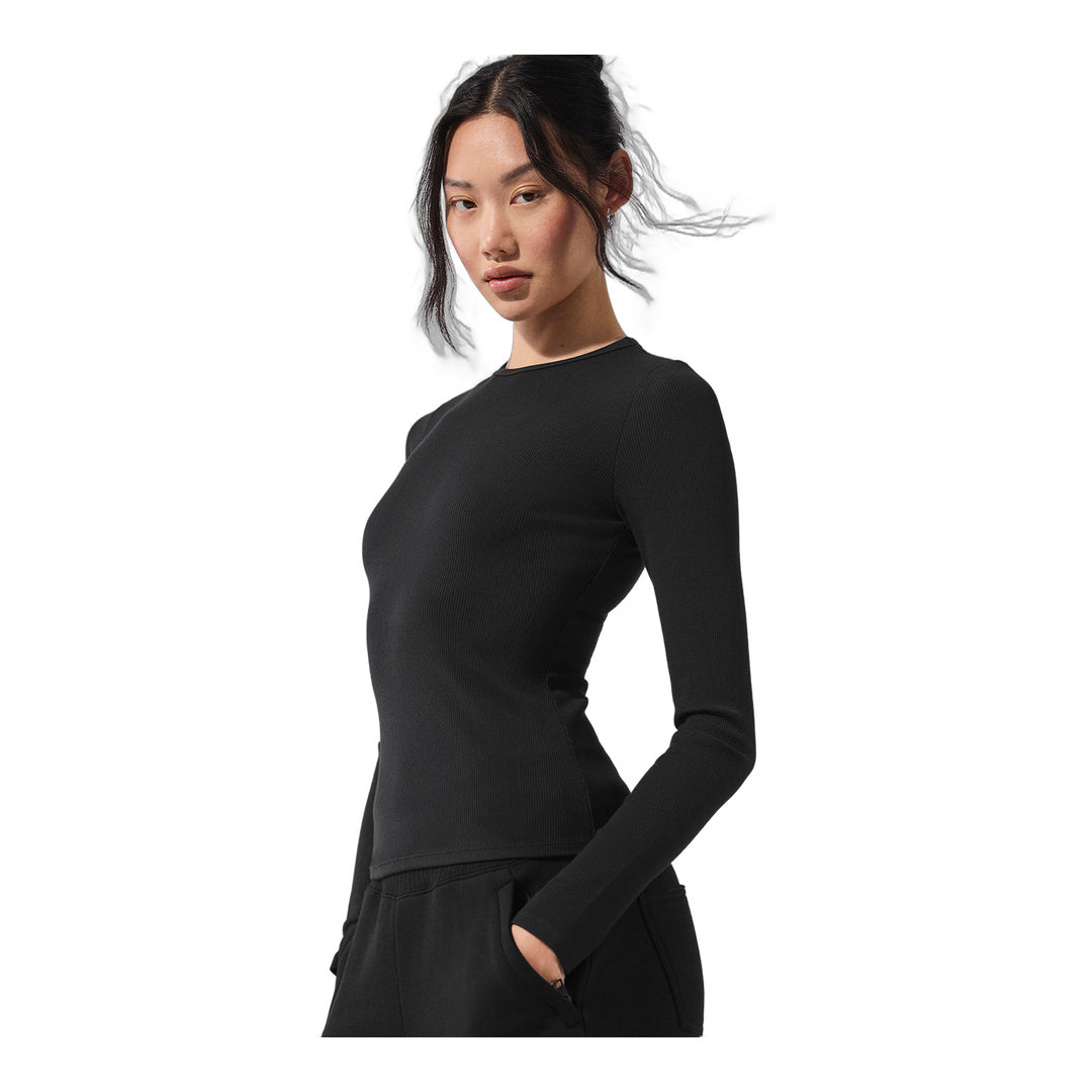 alo Ribbed Modal Long Sleeve - Black