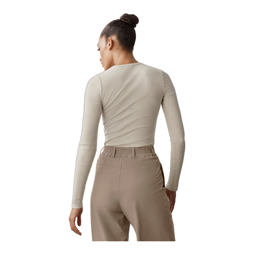 alo Ribbed Modal Long Sleeve - Oatmeal Heather