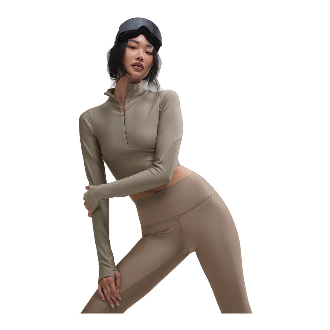 alo Airlift Winter Warm Ski Time Long Sleeve - Light Cocoa