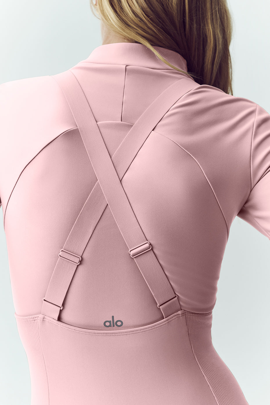 alo Airlift Winter Warm Ski Time Long Sleeve - Pink Champagne