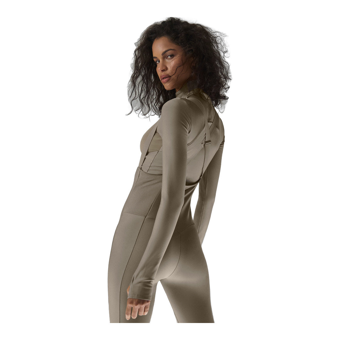 alo Airlift Winter Warm Mesh Ski Time Long Sleeve - Light Cocoa