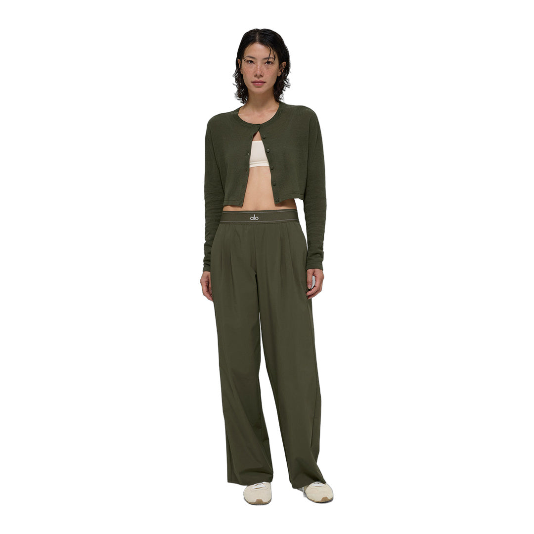 alo Supernatural Sweater Cardigan - Green Olive