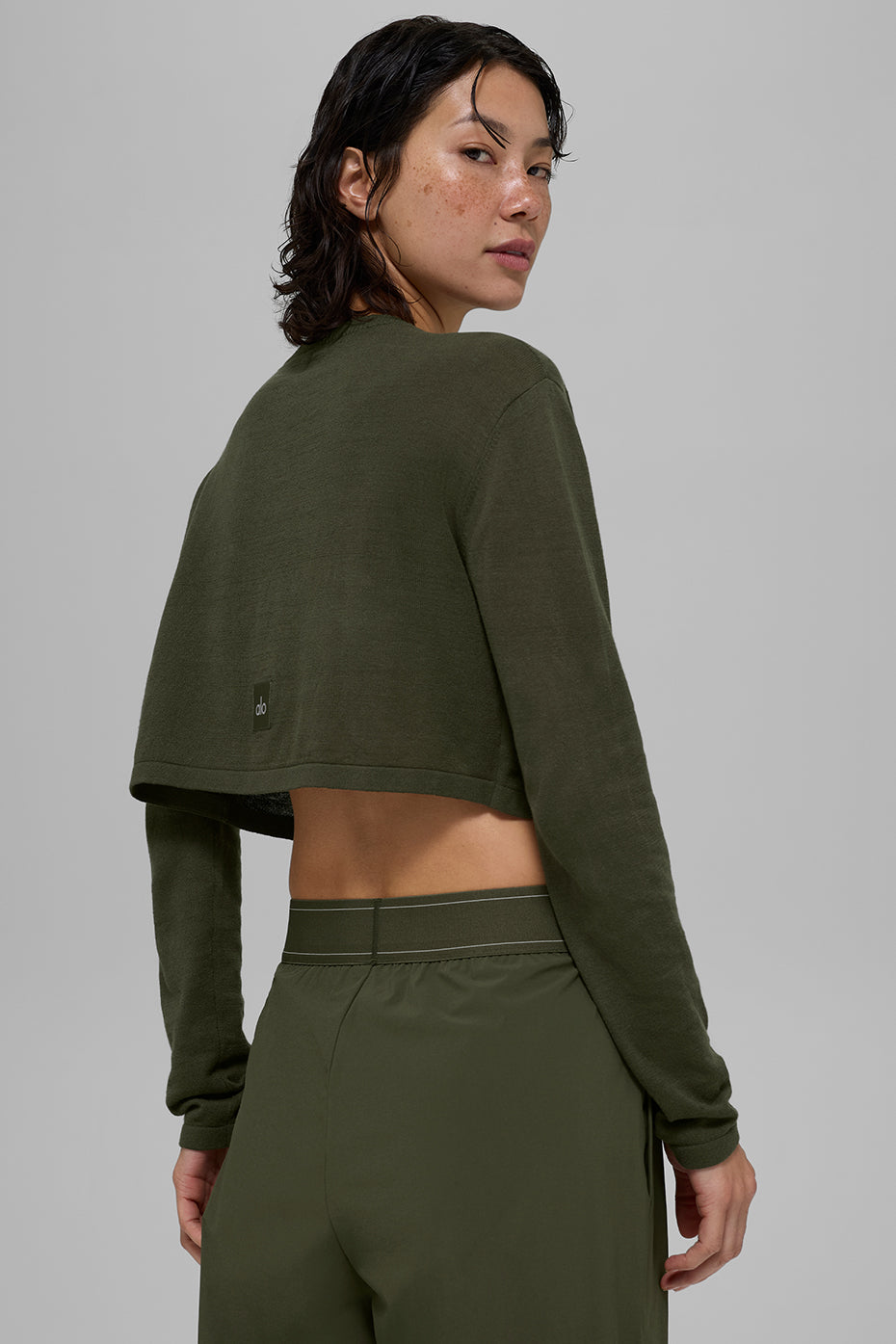 alo Supernatural Sweater Cardigan - Green Olive