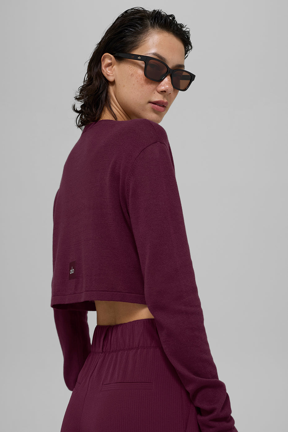 alo Supernatural Sweater Cardigan - Burgundy